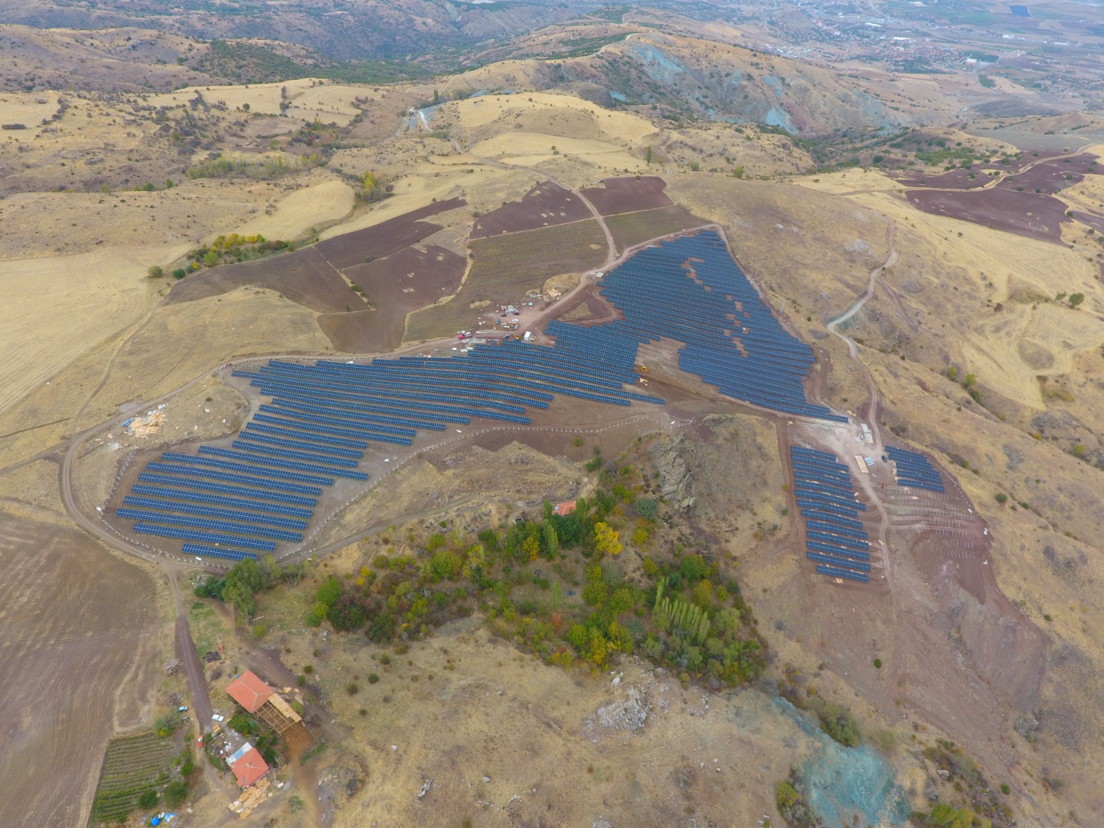 Hillside solar project